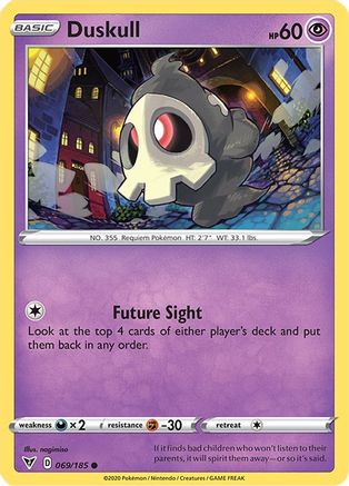SWSH04 Vivid Voltage 069/185 Duskull - Reverse Holofoil - Common