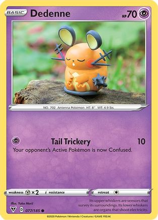 SWSH04 Vivid Voltage 077/185 Dedenne - Reverse Holofoil - Common