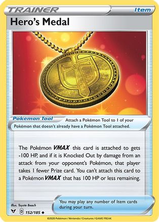SWSH04 Vivid Voltage 152/185 Hero's Medal - Reverse Holofoil - Uncommon