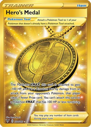 SWSH04 Vivid Voltage 201/185 Hero's Medal (Secret) - Holofoil - Secret Rare