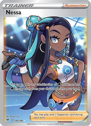 SWSH04 Vivid Voltage 183/185 Nessa (Full Art) - Holofoil - Ultra Rare