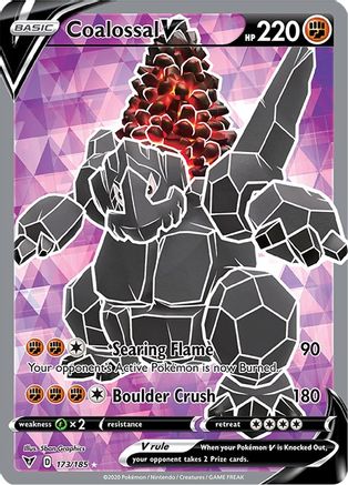 SWSH04 Vivid Voltage 173/185 Coalossal V (Full Art) - Holofoil - Ultra Rare