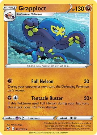 SWSH04 Vivid Voltage 101/185 Grapploct - Reverse Holofoil - Rare