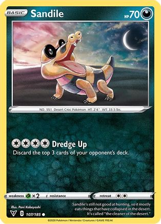 SWSH04 Vivid Voltage 107/185 Sandile - Reverse Holofoil - Common