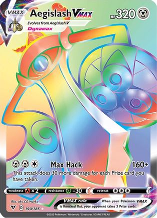 SWSH04 Vivid Voltage 190/185 Aegislash VMAX (Secret) - Holofoil - Secret Rare