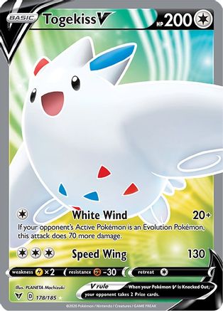 SWSH04 Vivid Voltage 178/185 Togekiss V (Full Art) - Holofoil - Ultra Rare