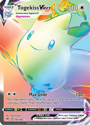 SWSH04 Vivid Voltage 191/185 Togekiss VMAX (Secret) - Holofoil - Secret Rare