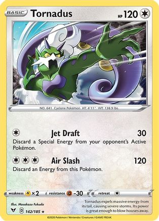 SWSH04 Vivid Voltage 142/185 Tornadus - Reverse Holofoil - Holo Rare