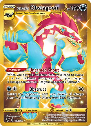 SWSH04 Vivid Voltage 198/185 Galarian Obstagoon (Secret) - Holofoil - Secret Rare