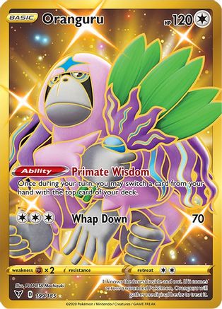 SWSH04 Vivid Voltage 199/185 Oranguru (Secret) - Holofoil - Secret Rare