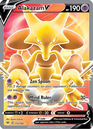 SWSH04 Vivid Voltage 172/185 Alakazam V (Full Art) - Holofoil - Ultra Rare