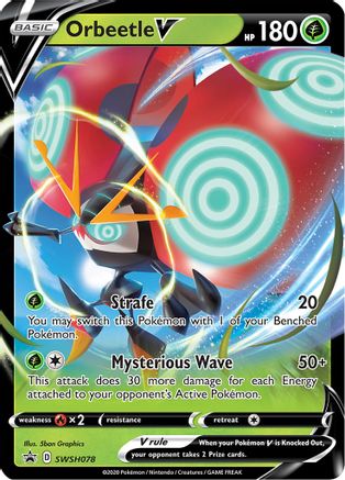 SWSH Sword & Shield Promo Cards SWSH078 Orbeetle V - Holofoil - Promo