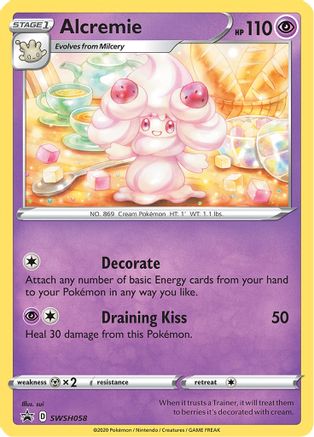 SWSH Sword & Shield Promo Cards SWSH058 Alcremie - Holofoil - Promo