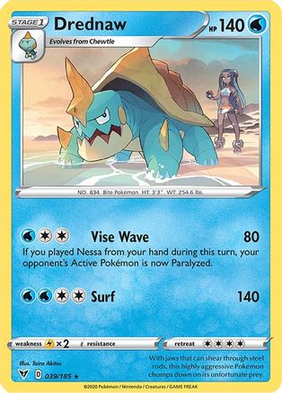 Deck Exclusives 039/185 Drednaw - Holofoil - Holo Rare