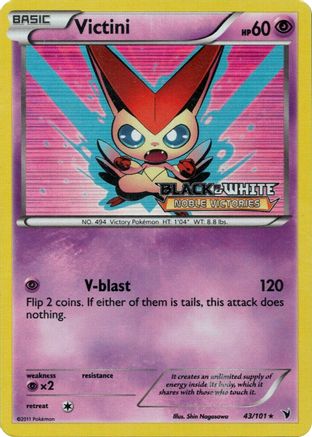 Black and White Promos /101 Victini - 43/101 (Prerelease) - Holofoil - Promo