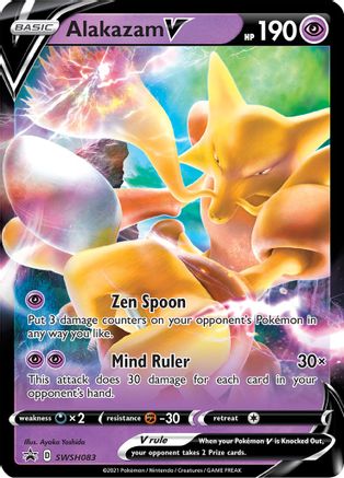 SWSH Sword & Shield Promo Cards SWSH083 Alakazam V - Holofoil - Promo