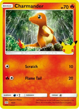 McDonalds 25th Anniversary Promos 009/25 Charmander - Promo