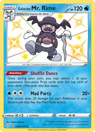 Shining Fates Shiny Vault SV021/SV122 Galarian Mr. Rime - Holofoil - Shiny Holo Rare