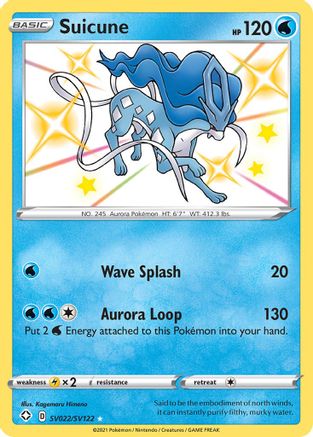 Shining Fates Shiny Vault SV022/SV122 Suicune - Holofoil - Shiny Holo Rare