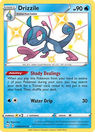 Shining Fates Shiny Vault SV026/SV122 Drizzile - Holofoil - Shiny Holo Rare