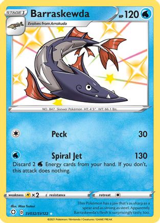 Shining Fates Shiny Vault SV032/SV122 Barraskewda - Holofoil - Shiny Holo Rare