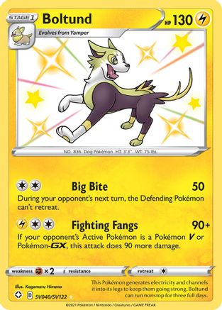 Shining Fates Shiny Vault SV040/SV122 Boltund - Holofoil - Shiny Holo Rare