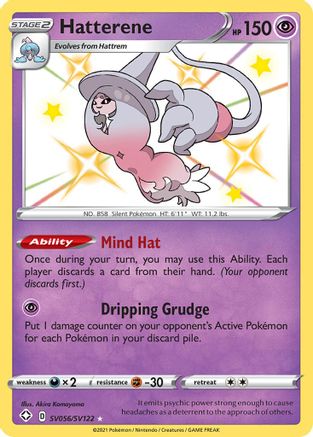 Shining Fates Shiny Vault SV056/SV122 Hatterene - Holofoil - Shiny Holo Rare