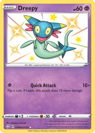Shining Fates Shiny Vault SV060/SV122 Dreepy - Holofoil - Shiny Holo Rare