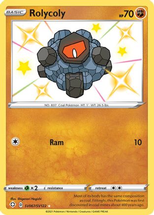 Shining Fates Shiny Vault SV067/SV122 Rolycoly - Holofoil - Shiny Holo Rare