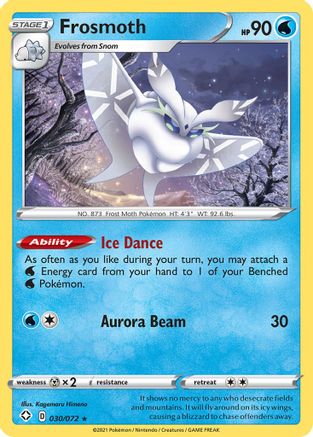 Shining Fates 030/072 Frosmoth - Reverse Holofoil - Holo Rare