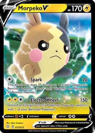 Shining Fates 037/072 Morpeko V - Holofoil - Ultra Rare