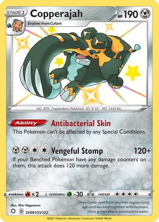 Shining Fates Shiny Vault SV091/SV122 Copperajah - Holofoil - Shiny Holo Rare