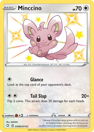 Shining Fates Shiny Vault SV093/SV122 Minccino - Holofoil - Shiny Holo Rare