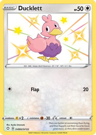 Shining Fates Shiny Vault SV095/SV122 Ducklett - Holofoil - Shiny Holo Rare