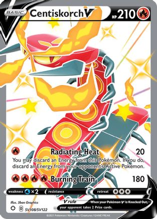 Shining Fates Shiny Vault SV108/SV122 Centiskorch V - Holofoil - Shiny Holo Rare