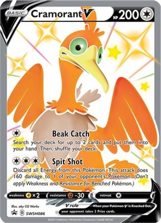 SWSH Sword & Shield Promo Cards SWSH086 Cramorant V - Holofoil - Promo