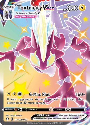 Shining Fates Shiny Vault SV113/SV122 Toxtricity VMAX - Holofoil - Shiny Holo Rare