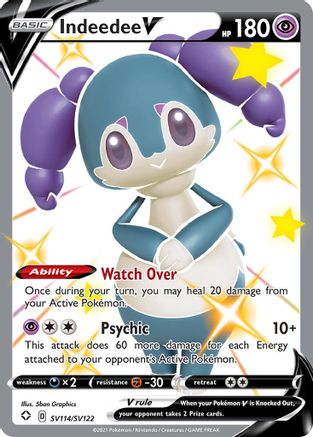 Shining Fates Shiny Vault SV114/SV122 Indeedee V - Holofoil - Shiny Holo Rare