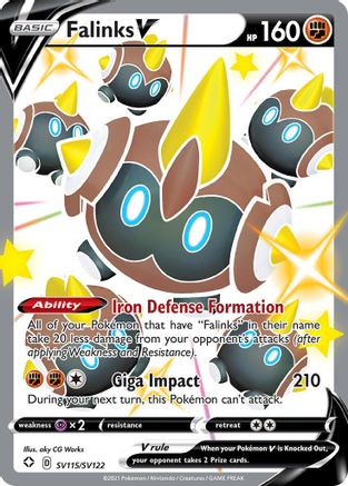 Shining Fates Shiny Vault SV115/SV122 Falinks V - Holofoil - Shiny Holo Rare