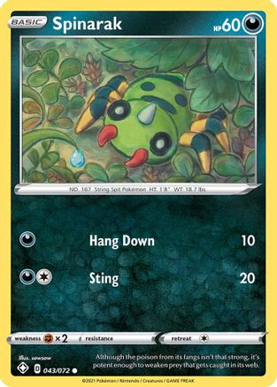 Shining Fates 043/072 Spinarak - Common