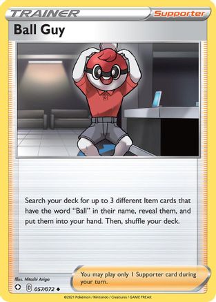 Shining Fates 057/072 Ball Guy - Reverse Holofoil - Uncommon
