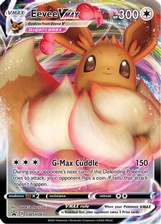 SWSH Sword & Shield Promo Cards SWSH087 Eevee VMAX - Holofoil - Promo
