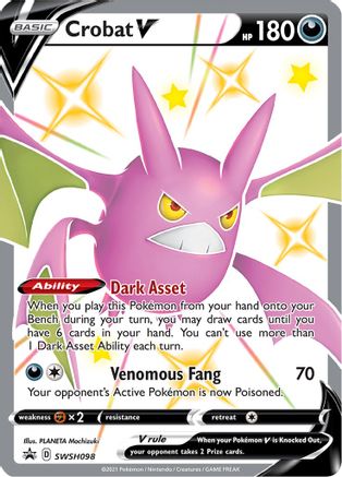 SWSH Sword & Shield Promo Cards SWSH098 Crobat V - Holofoil - Promo
