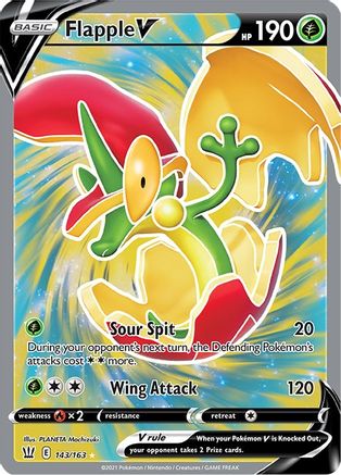 SWSH05 Battle Styles 143/163 Flapple V (Full Art) - Holofoil - Ultra Rare