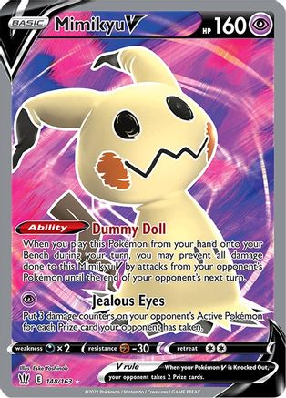 SWSH05 Battle Styles 148/163 Mimikyu V (Full Art) - Holofoil - Ultra Rare