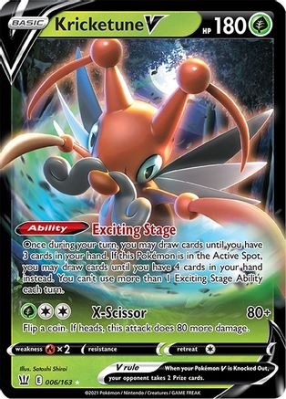 SWSH05 Battle Styles 006/163 Kricketune V - Holofoil - Ultra Rare