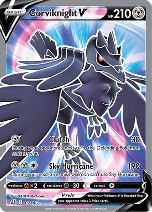 SWSH05 Battle Styles 156/163 Corviknight V (Full Art) - Holofoil - Ultra Rare