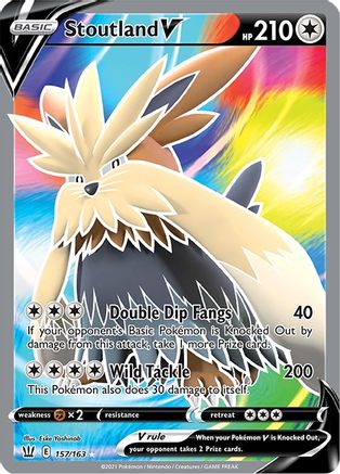 SWSH05 Battle Styles 157/163 Stoutland V (Full Art) - Holofoil - Ultra Rare