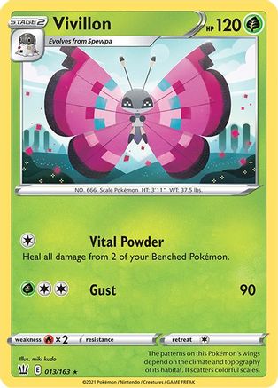 SWSH05 Battle Styles 013/163 Vivillon - Rare