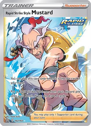 SWSH05 Battle Styles 162/163 Rapid Strike Style Mustard (Full Art) - Holofoil - Ultra Rare